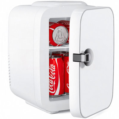 Mini réfrigérateur, petit réfrigérateur portatif 4L / 6 canettes, réfrigérateur compact et chaud pour soins de la peau, nourriture et boissons, petit réfrigérateur pour chambre à coucher, dortoir, voiture, bureau