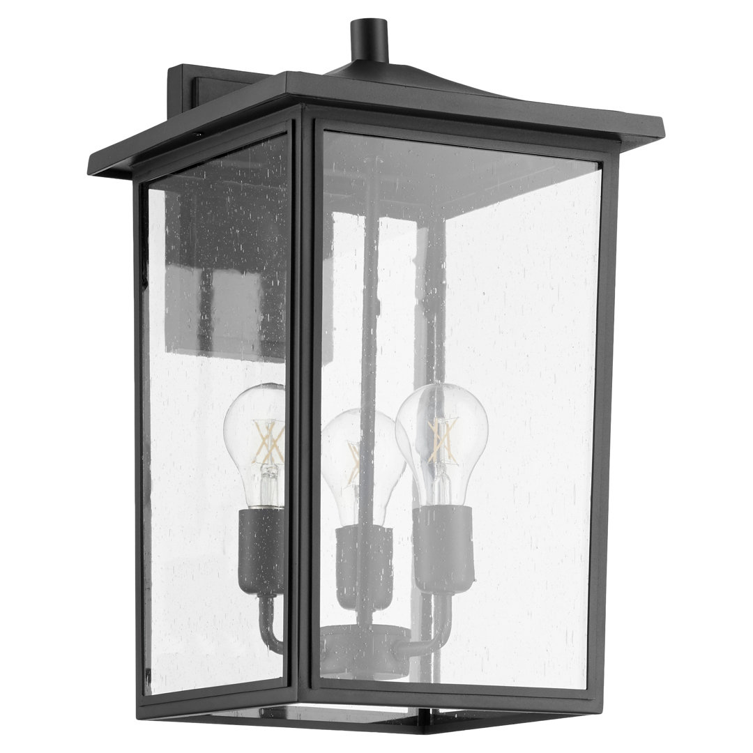 Lindesay 3 - Bulb Seeded Glass Outdoor Wall Lantern Red Barrel Studio® 
