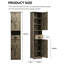 Grande armoire de rangement H 69 po avec 2 portes de grange et 1 tiroir. Gris, tablettes réglables, pour la salle de bain, le salon, le vestibule, le tiroir de cuisine gris, H, plancher spacieux et pratique