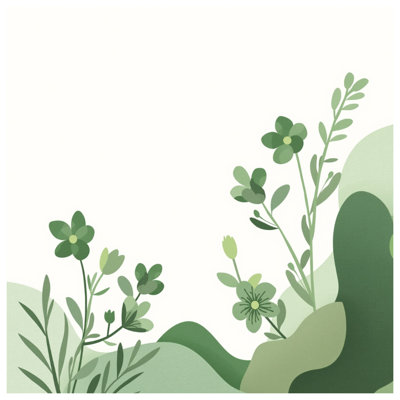 Édredon vert à motif floral
