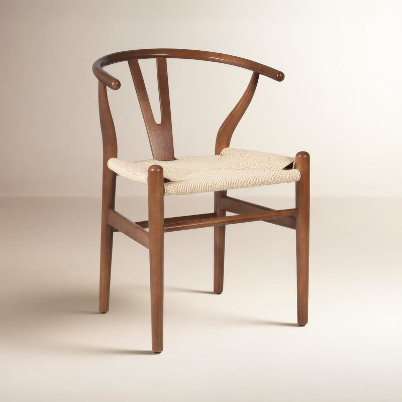 Chaise en bois massif Wyn, Noyer / naturel, 1