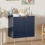 Armoire d'appoint cannelée à 2 portes de 28,5 po avec tablettes intérieures réglables Rishaw-240623315-211688401