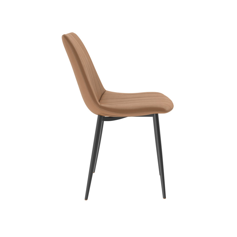 Upholstered Dining Chair, Gray, Black