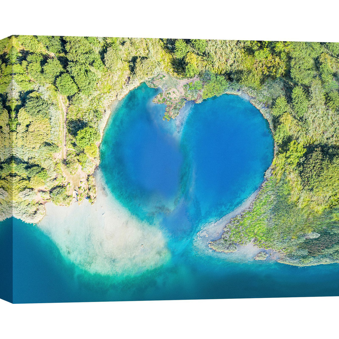 Leinwandbild Heart Shaped Atoll, Fidschi von Pangea Images