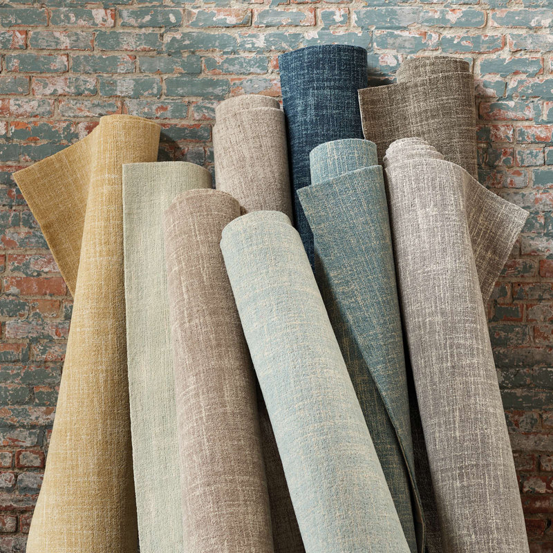 Crosshatch Denim Hand Micro Hooked Wool Rug, Rectangle 3' x 5'