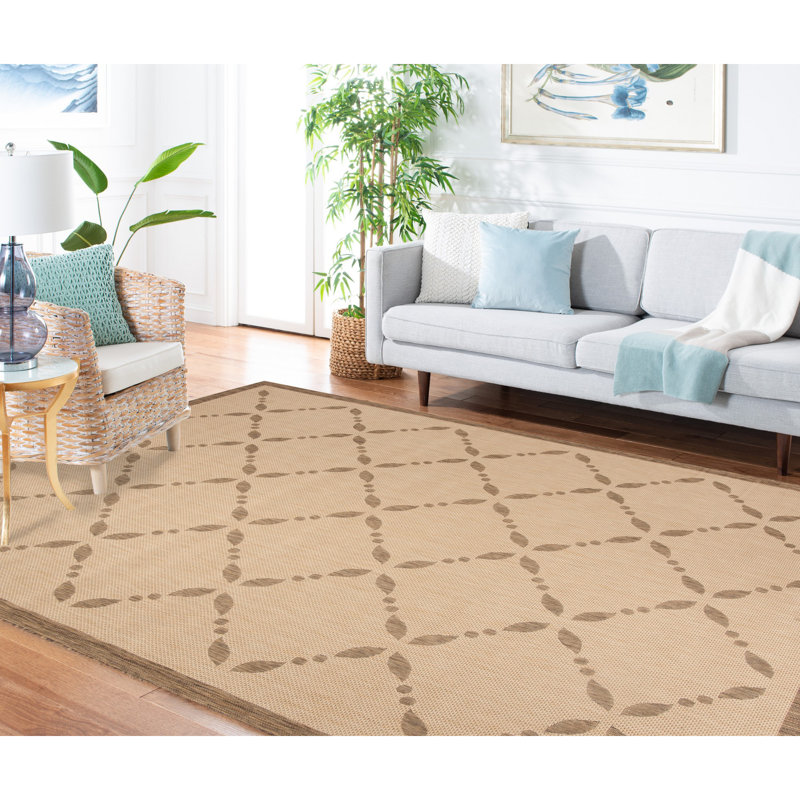 Coreatha Martha Stewart Performance Geometric Indoor/Outdoor Area Rug, Rectangle 5'3" x 7'7"