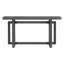 Table de couloir minimaliste, surface en béton, barre épurée en pin, conception propre, plateau d'entrée facile à installer et bois massif élégant
