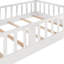 Lit simple au-dessus d'un lit superposé blanc - Structure et glissade-1613485834