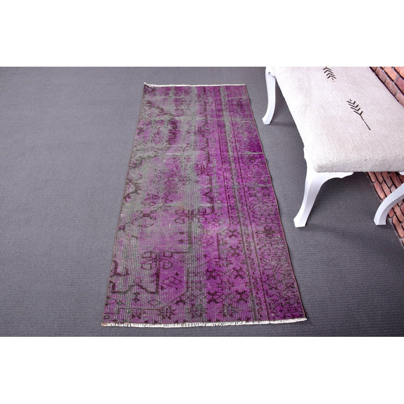 Tapis moderne en laine 31,1 x 67,7 po Modern