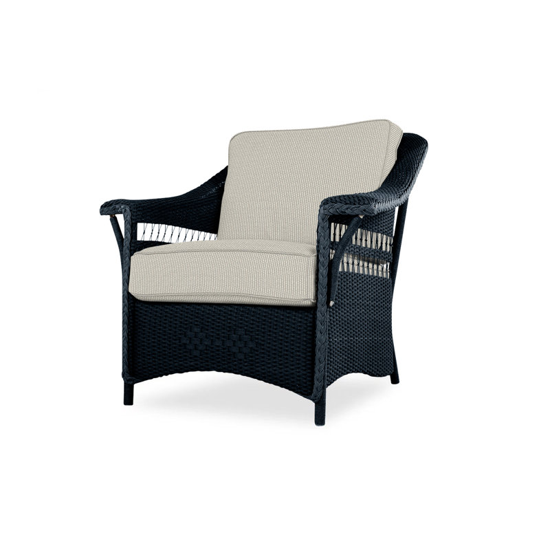 Nantucket Outdoor Lounge Chair, Sandberg Flax, Ebony