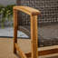 Canapé d'extérieur Bops, structure en bois d'acacia brun, 76 po, osier gris