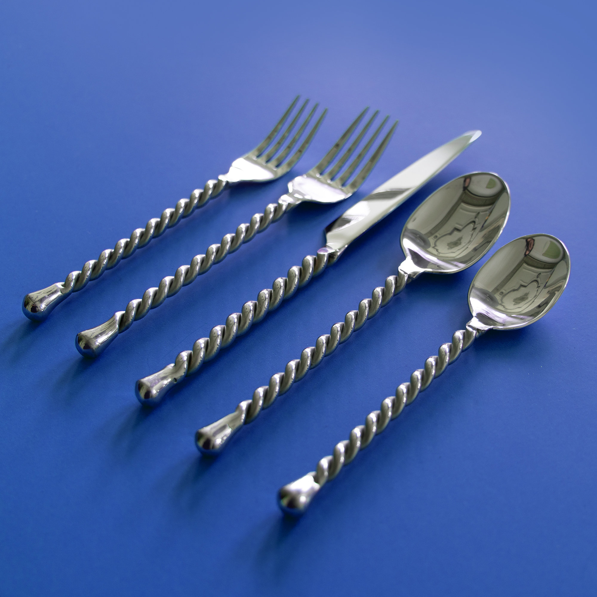 Gourmet Settings Silver Tear 20 Piece Flatware Set, Service for 4 & Reviews | Wayfair