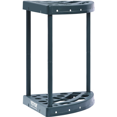 Rangement pour outils de jardin, 19 fentes, support pour outils de jardin pour l'organisation et le rangement du garage, support pour outils à long manche / râteau / balai / pelle, organisateur de support pour outils de jardin en PP pour cour, remise, extérieur
