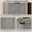 Classeur à 2 tiroirs, armoire de rangement rustique, gris clair-136316954