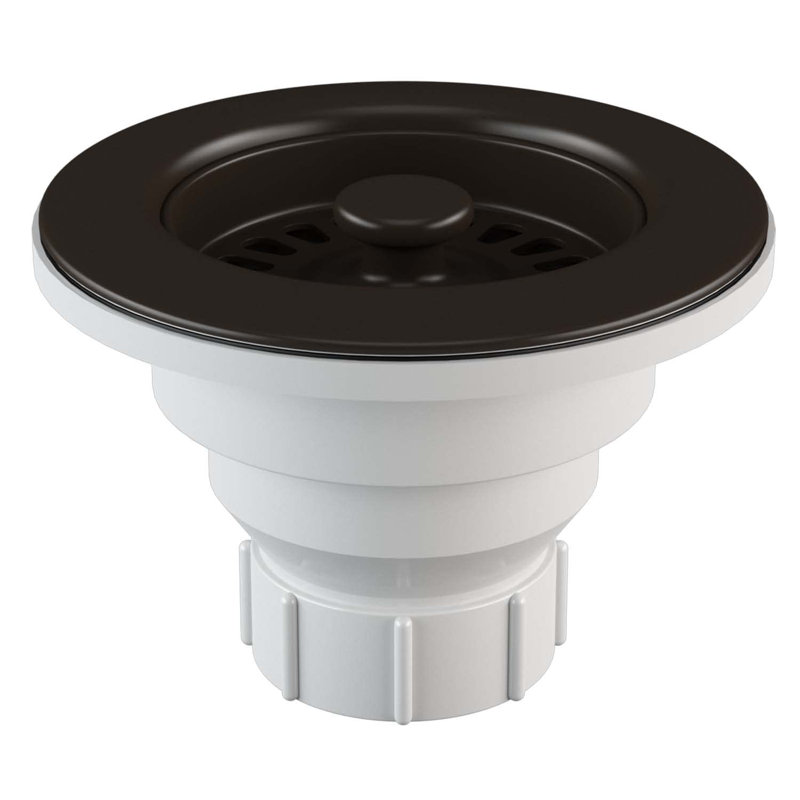 Crépine d'évier de cuisine Lexium Quartz avec finition de couleur béton, pour trou de drain de 3,5 pouces LG-SB-C