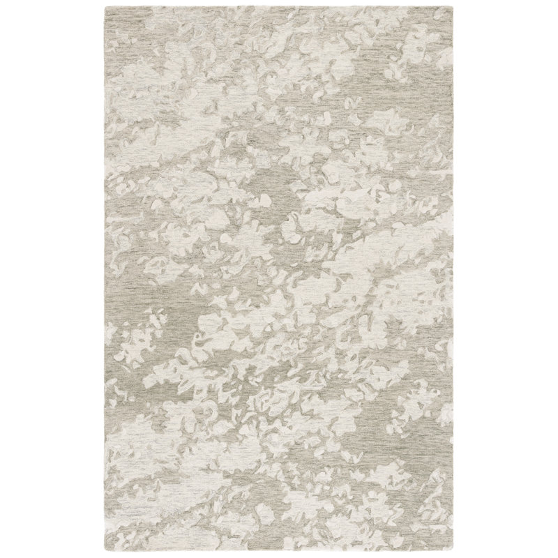 Kimara 403 Hand Tufted Wool Pile Abstract Rug, Square 6'
