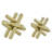 2 Piece Abstract Gold Geometric Sculpture Set