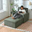 Chaise surdimensionnée avec repose-pieds avec rangement - molleton flocon de neige