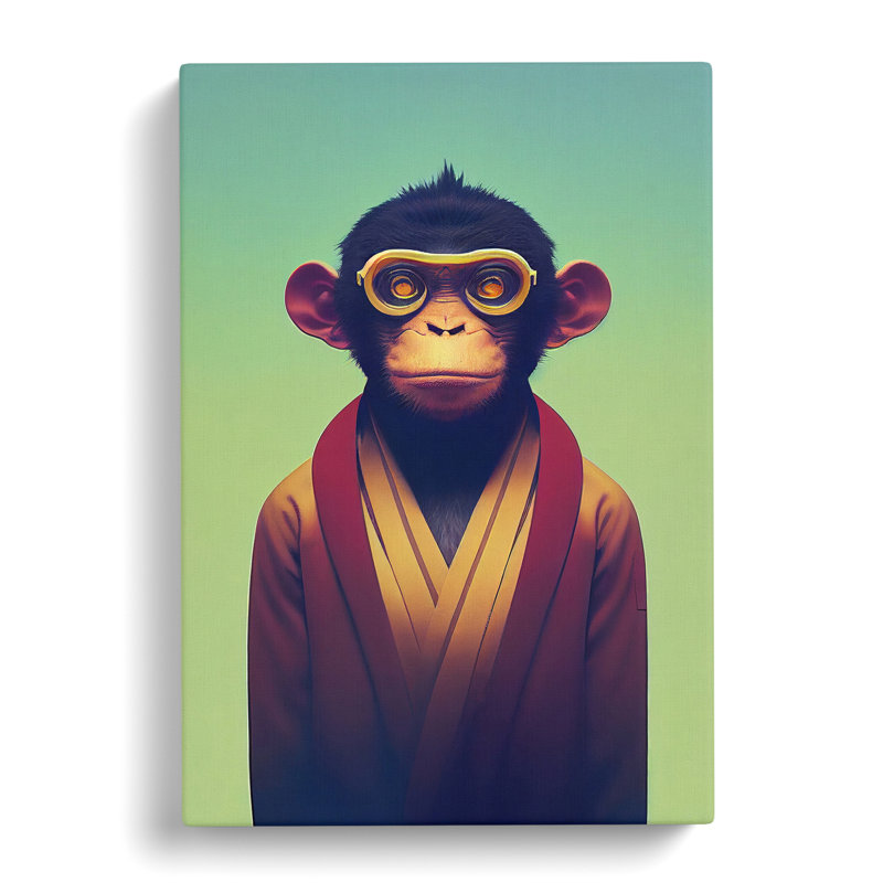 Futuristic Monkey - Wrapped Canvas, 50cm H x 35cm W x 3cm D