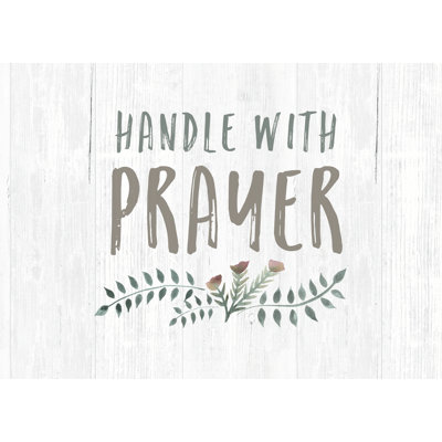 Handle Prayer Wood - Wrapped Canvas Print