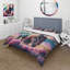 Buffalo avec paysage - ensemble de housse de couette animaux - microfibre de polyester-110397641