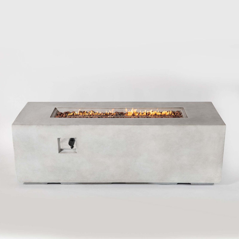 70inch Concrete Large Fire Pit Table
