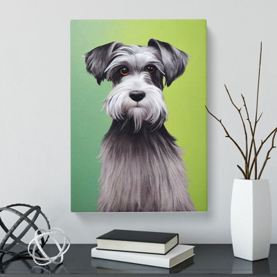 Schnauzer Dog - Wrapped Canvas