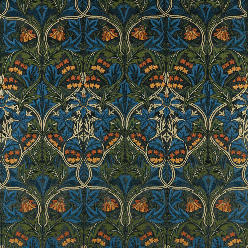 Bluebell Embroidery Fabric, Tump/Webbs Blue