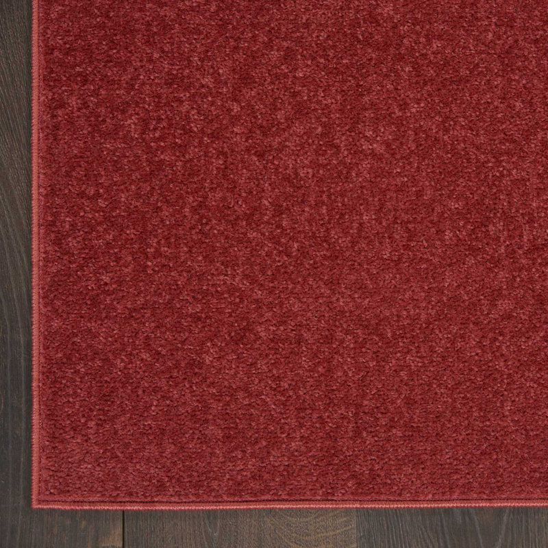 Tapis intérieur / extérieur rouge Mullican Sandy, Rectangle 9 pi x 12 pi