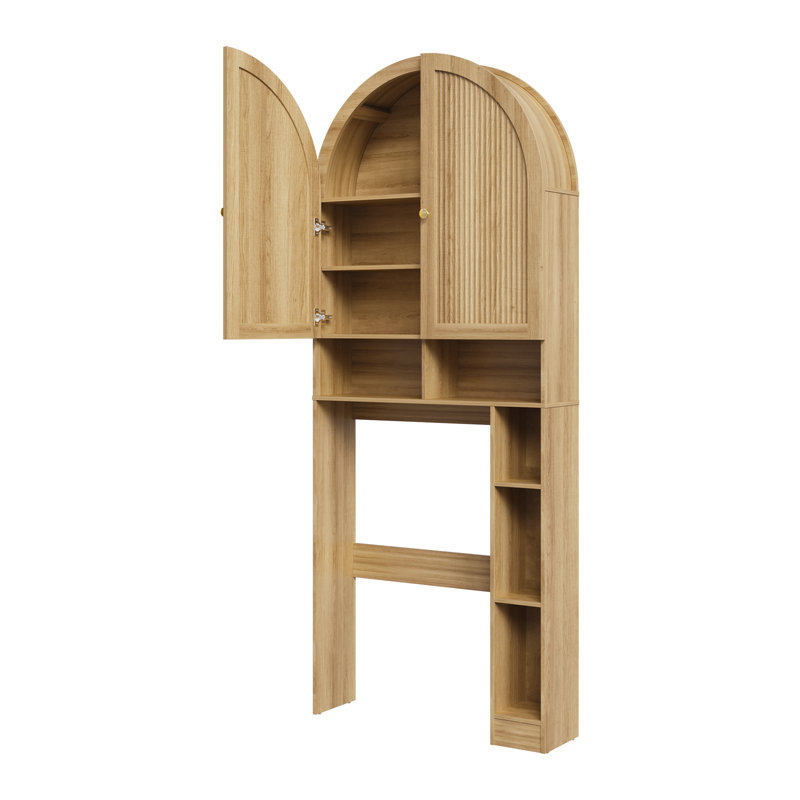 Armoire de rangement au-dessus de la toilette pour salle de bain, Jaune