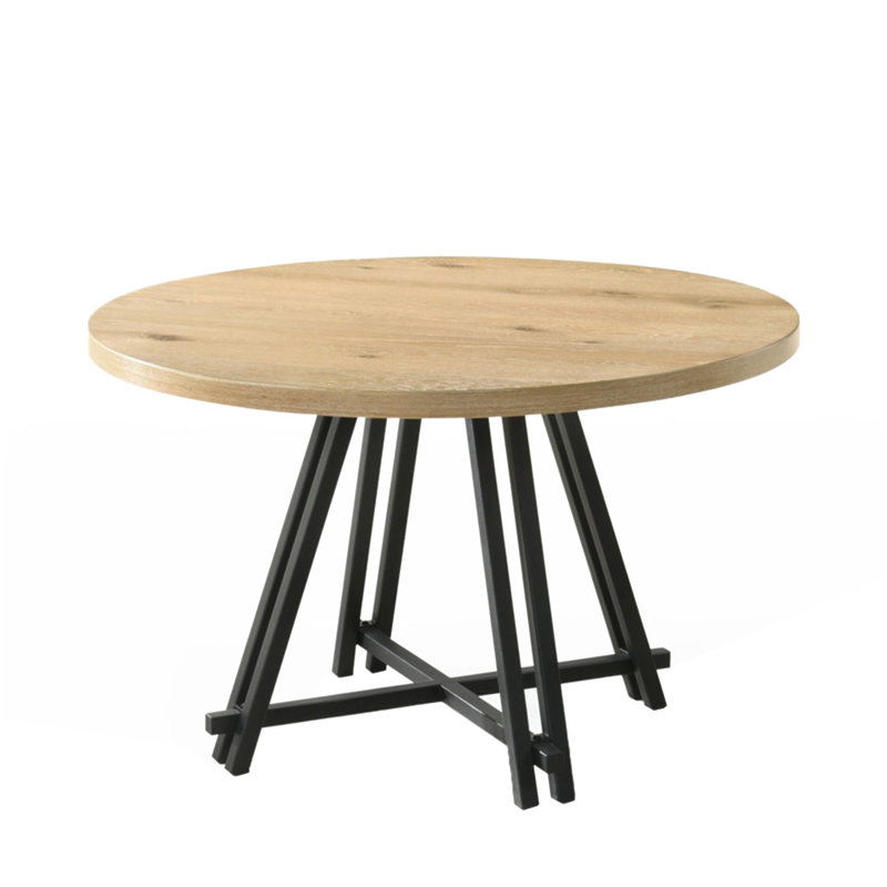 Table de salle à manger ronde 47 po avec base en métal