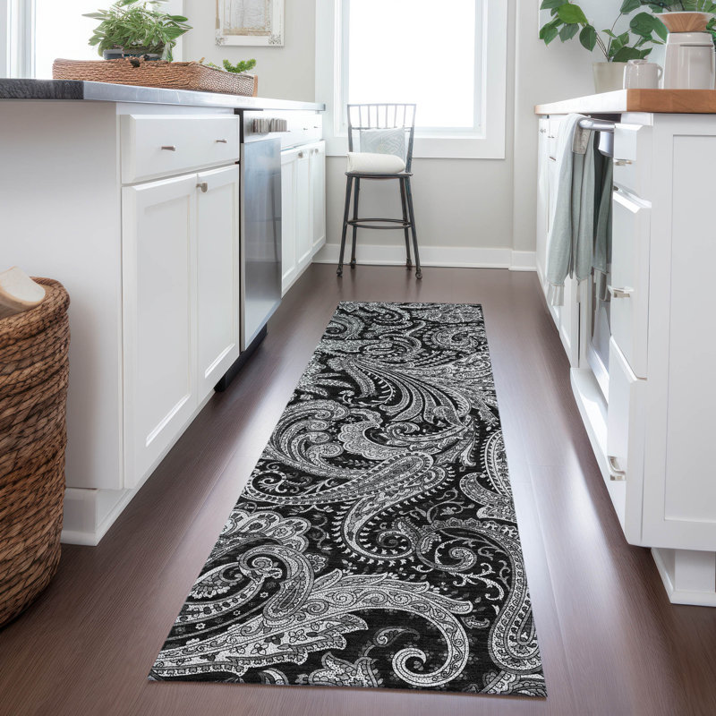 Fareham Washable Paisley Indoor / Outdoor Rug, Runner 2'3" x 7'6"