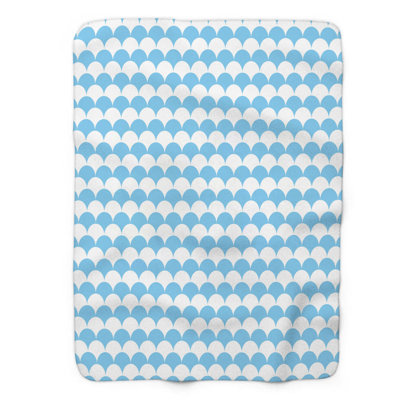 Tan Pink Blue - 1 Piece Premium Sherpa Blanket