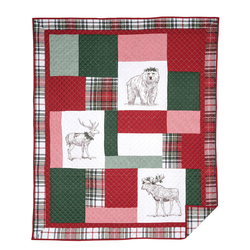 Holly Cotton Quilted Throw Blanket