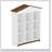 House-shaped Storage Rack with Nine Storage Compartments, Three-layer Storage Shelf with Colorblock Design-1732282329