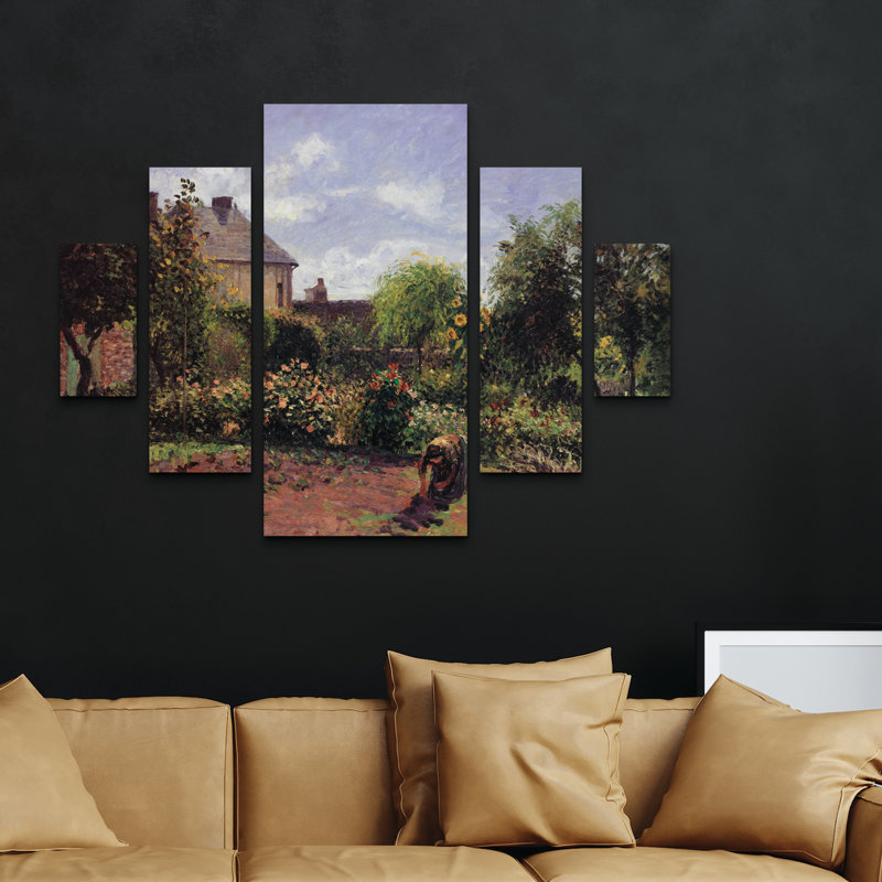 Ensemble de 5 panneaux d'art mural - "Les artistes au jardin d'Eragny" par Marcus Jules 