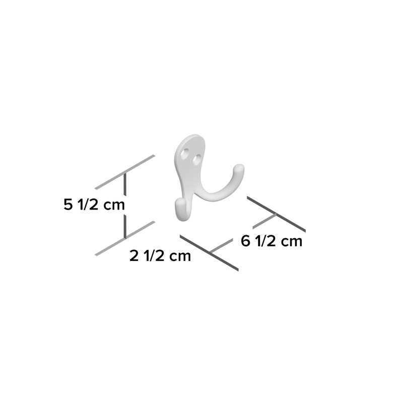 Aralia Brass Wall Wall Hook, Polished Chrome
