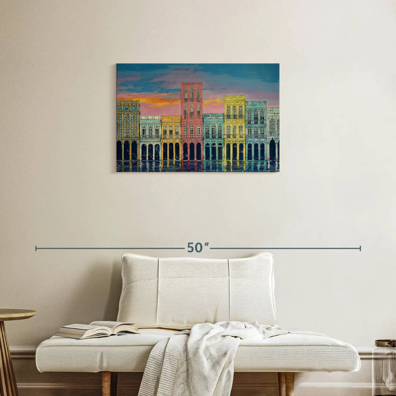 Lilie Cuban Pastel Homes, H 20 po x l 30 po