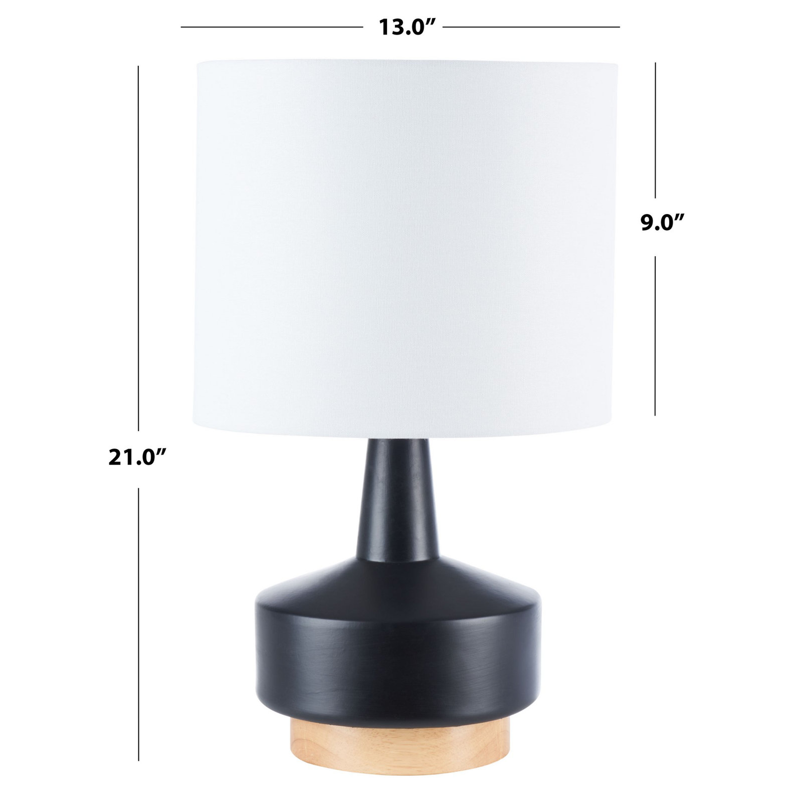 Aleksi Ceramic Table Lamp, Black