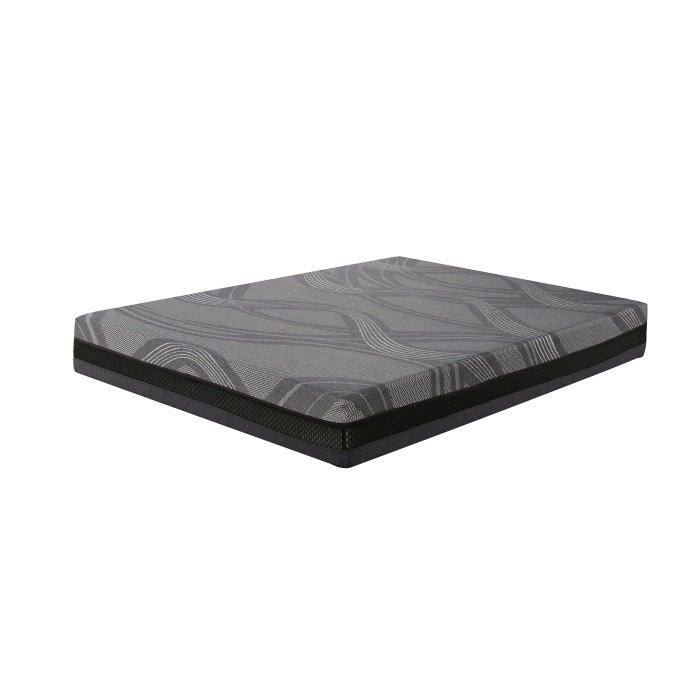 Grand matelas en mousse viscoélastique gélifiée de 10 pouces dans une boîte, gris, 10", King