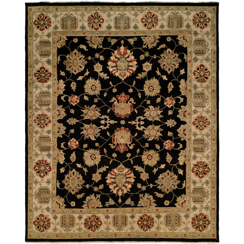 Wool Oriental Area Rug, Rectangle 4' x 6'