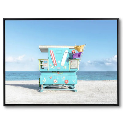 Miami Lifeguard Chair - Chair 100 Print by Richard Silver