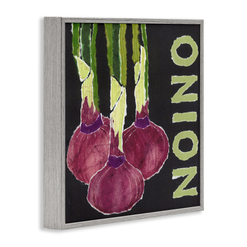 Collage d'un oignon de jardin, estampe numérique, conception de Nancy Overton, Estampe numérique Farmhouse, H 12 po x l 12 po