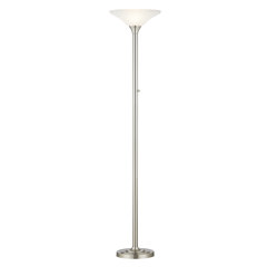 VENETIO Floor lamp for living Room Works with Alexa & Google, White Linen  Lamp Shade LED Bright Tall Standing S…