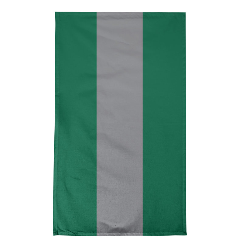 Anaheim Stripe Tea Towel Kitchen Towel, Cotton Twill, Victory Green/Silver/Victory Green