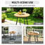 Round Steel Outdoor Bistro Table - 49 cm W 49 cm D