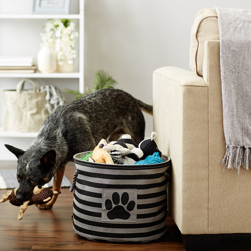 Tucker Murphy Pet™ Fabric Decorative Bin, Black, 12" H x 15" W x 15" D