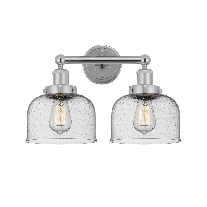 Éclairage pour meuble-lavabo à 2 lumières à intensité variable Anndy, Mercurisé, Chrome poli