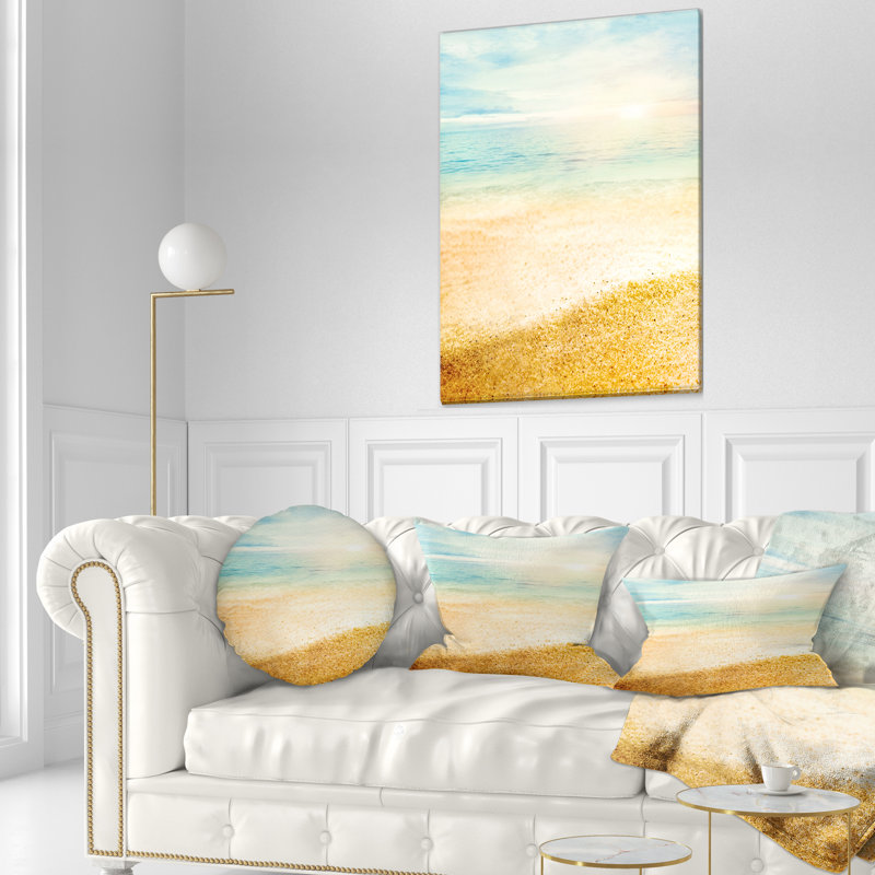 Coussin de plage seascape summer beach avec coussin lombaire en sable fine