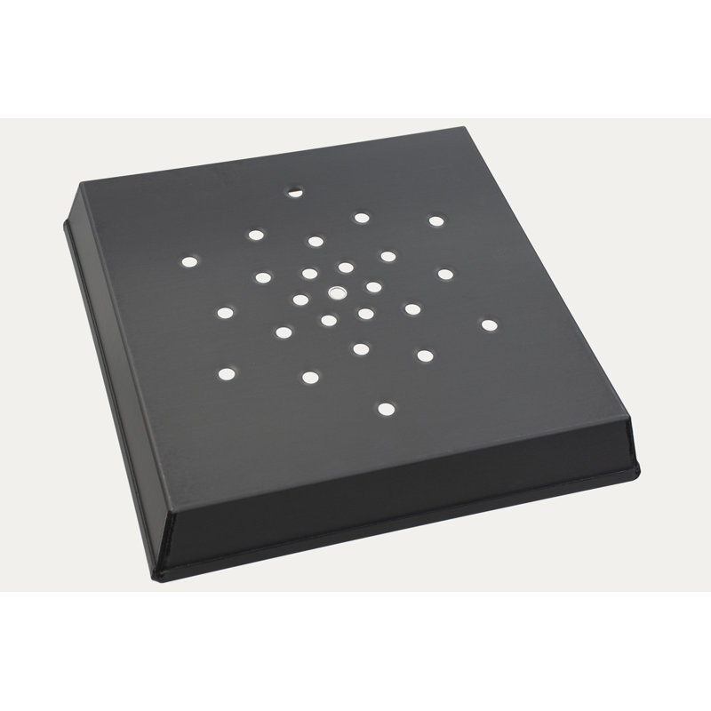 12" Square Dark Aluminum Perforated Deep Dish Pizza Pan